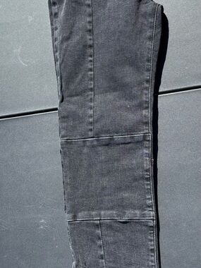 Women’s Black Stretch Panel Jeans with Ankle Zippers